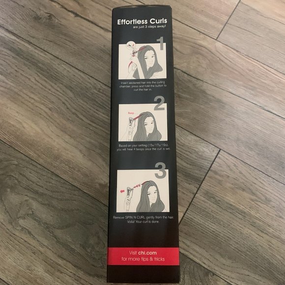 NWT CHI SPIN N CURL CERAMIC ROTATING CURLER 1" MATTE BLACK - Picture 3 of 11